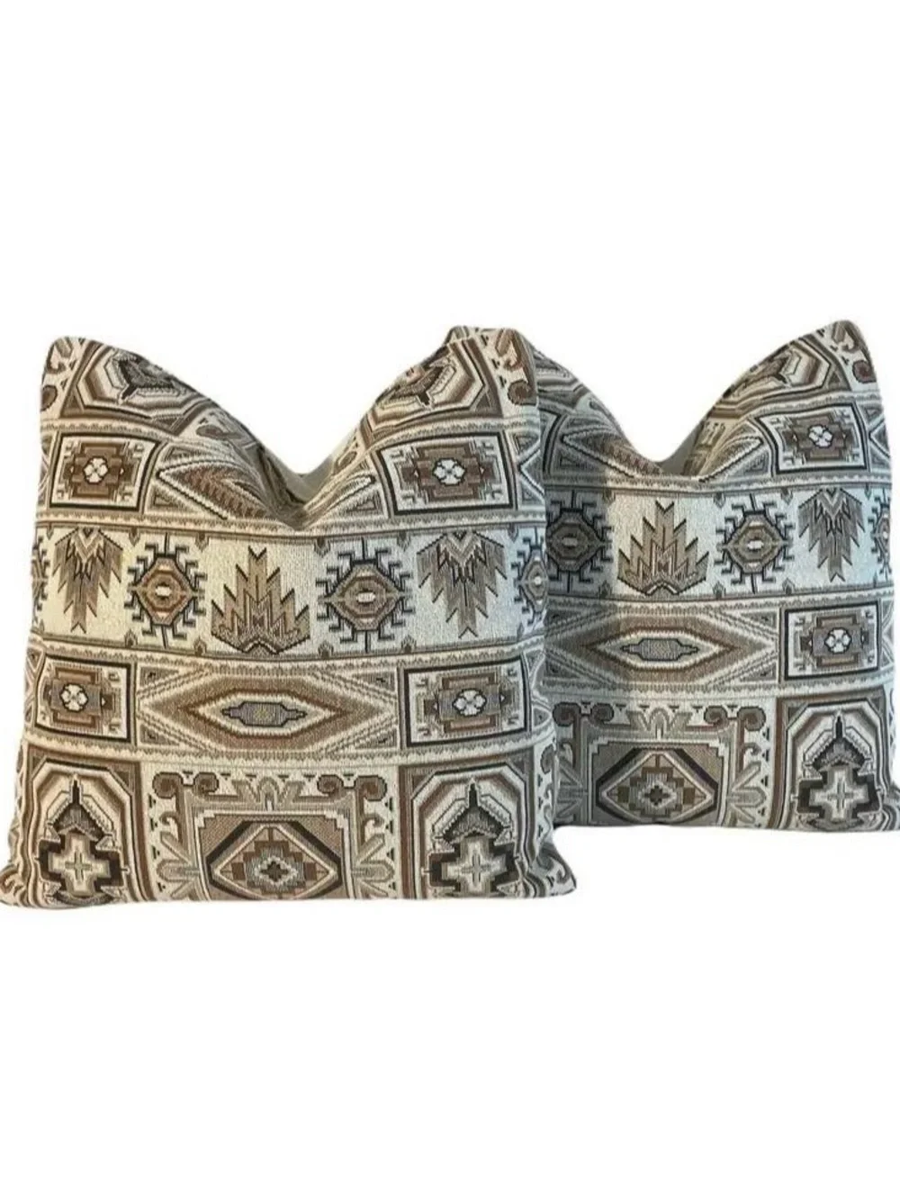 Schumacher “Crowley Epingle Brown”Neutral Decorative Accent Pillow Covers